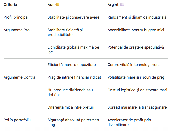Aur sau argint? Analiză pe termen lung