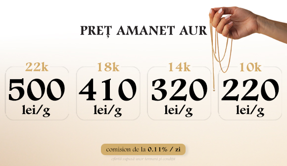 C&acirc;t costă gramul de aur la amanet?